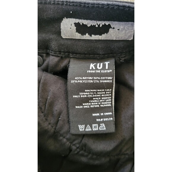 Women's Kut From the Kloth Raw Hem Black Skinny Jeans - Picture 4 of 4